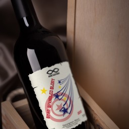 star mockup wine label
